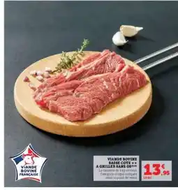 Hyper U VIANDE BOVINE BASSE COTE ** A GRILLER SANS OS offre
