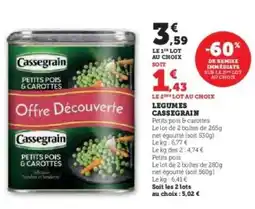Hyper U LÉGUMES CASSEGRAIN offre