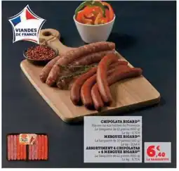 Hyper U ASSORTIMENT 6 CHIPOLATAS + 6 MERGUEZ BIGARD offre