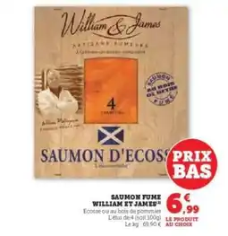 Hyper U SAUMON FUME WILLIAM ET JAMES offre