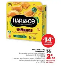 Hyper U PLAT VEGETAL HARI&CO offre