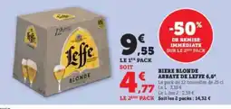 Hyper U Bière Blonde Abbaye de Leffe 6,6° offre