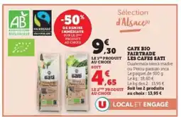 Hyper U CAFE BIO FAIRTRADE LES CAFES SATI offre