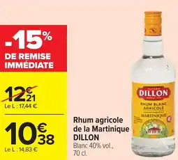 Cora Rhum agricole de la Martinique DILLON offre