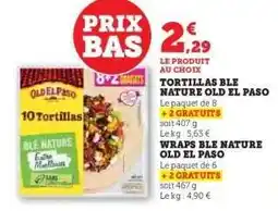 Hyper U TORTILLAS BLE NATURE OLD EL PASO offre