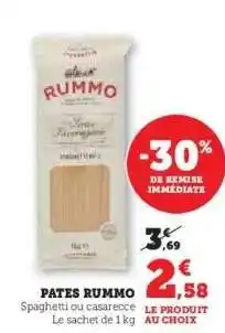 Hyper U Pâtes Rummo offre
