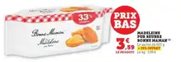 Hyper U MADELEINE PUR BEURRE 'BONNE MAMAN' offre