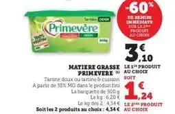 Hyper U MATIÈRE GRASSE PRIMEVÈRE offre