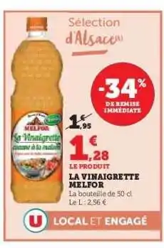Hyper U LA VINAIGRETTE MELFOR offre