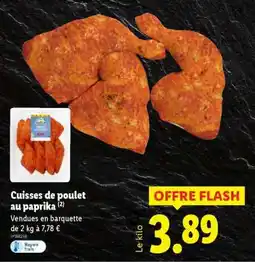 Lidl Cuisses de poulet au paprika offre