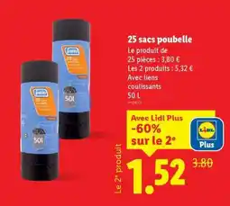 Lidl 25 sacs poubelle offre