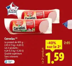 Lidl Cervelas offre
