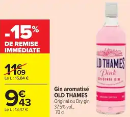 Cora Gin aromatisé OLD THAMES offre