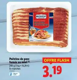 Lidl Poitrine de porc fumée au miel offre