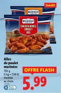 Lidl Ailes de poulet marinées offre