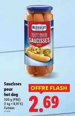 Lidl Saucisses pour hot dog offre