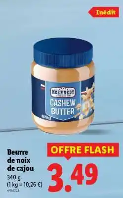 Lidl Beurre de noix de cajou offre