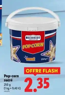 Lidl Pop corn sucré offre