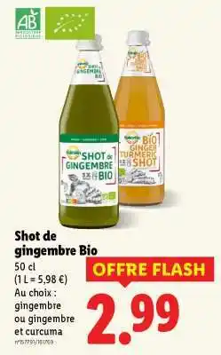 Lidl Shot de gingembre Bio offre