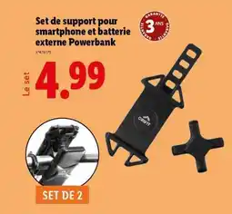 Lidl Set de support pour smartphone et batterie externe Powerbank offre