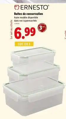 Lidl ERNESTO Boîtes de conservation offre