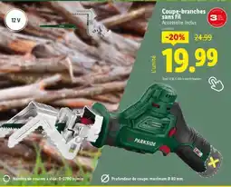 Lidl Coupe-branches sans fil offre