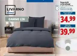 Lidl Parure de lit en lin mélangé offre