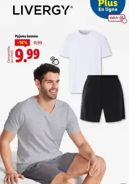 Lidl Pyjama Homme offre