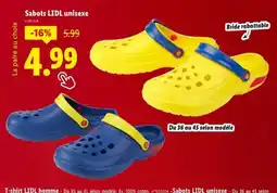 Lidl Sabots LIDL unisexe offre