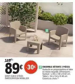 E.Leclerc ENSEMBLE DÉTENTE 3 PIÈCES offre