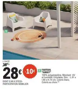 E.Leclerc Fauteuil 'Sunset' offre