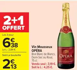 Cora Vin Mousseux OPÉRA offre