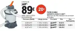 E.Leclerc Jardi Filtre à sable offre