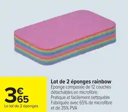 Cora Lot de 2 éponges rainbow offre