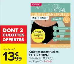 Cora Culottes menstruelles FEEL NATURAL offre