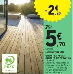 E.Leclerc Jardi Lame de terrasse offre