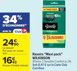 Cora Rasoirs "Maxi pack" WILKINSON offre