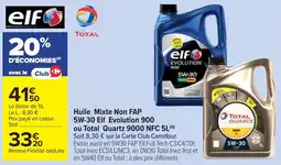 Cora Huile Mixte Non FAP 5W-30 Elf Evolution 900 ou Total Quartz 9000 NFC 5L offre