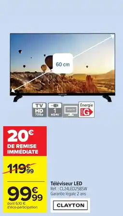 Cora Téléviseur LED offre