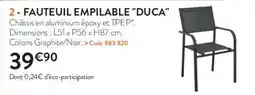 RAGT Jardin & Maison Fauteuil empilable "duca" offre