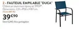RAGT Jardin & Maison Fauteuil empilable "duca" offre