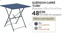 RAGT Jardin & Maison Guéridon carré "cuba" offre
