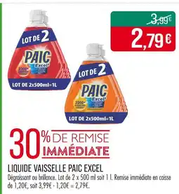 Match Paic Excel Liquide vaisselle offre
