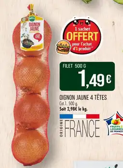 Match Oignon Jaune 4 Têtes offre