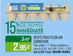Match CARREFOUR Oeufs frais plein air offre