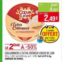Match COEUR DE LION Coulommiers l'extra crémeux offre