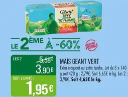 Match GEANT VERT MaĂŻs offre