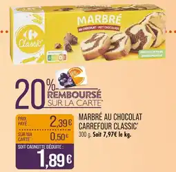 Match CARREFOUR CLASSIC’ Marbré au chocolat offre