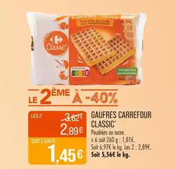 Match CARREFOUR CLASSIC’ Gaufres offre