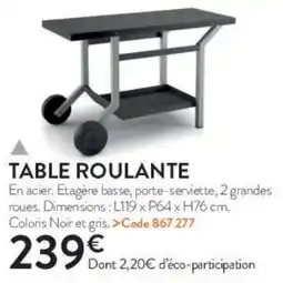 RAGT Jardin & Maison Table roulante offre